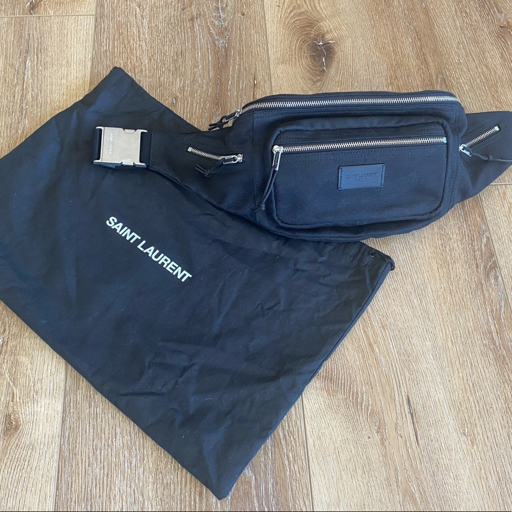 Saint Laurent Belt Bag - Black Canvas
